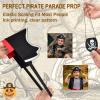 Legigo 72 Pcs Pirate Hat with Eye Mask - Classic Costume Cap Accessories for Pirate Party Cosplay Caribbean Dress, Black view 3