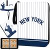 Baseball Card Binder with Sleeves 400 Pocket, Baseball Card Holder for Trading Cards Baseball Collector Album New York Sports Card 3 Ring Binder Storage Book Folder for Kids Gift (White) view 1