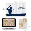 Baseball Card Binder with Sleeves 400 Pocket, Baseball Card Holder for Trading Cards Baseball Collector Album New York Sports Card 3 Ring Binder Storage Book Folder for Kids Gift (White) view 3