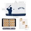 KivolFun Baseball Card Binder with Sleeves, 900 Pocket, White, New York, 3 Ring, for Collectible Cards, Gift view 3