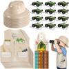 Haysandy 48 Pcs Kids Explorer Costume Set Include Plastic Explorer Safari Hats Jungle Party Vest Safari Tote Bag Adventure Binoculars for Kids Activities Jungle Zoo Birthday Party Supplies Favors view 1