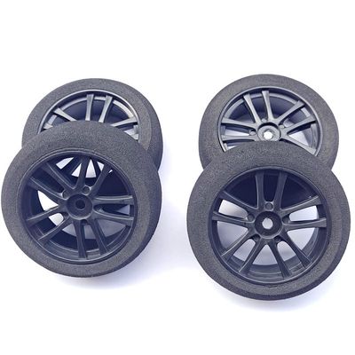 4Pcs 66mm Sponge Foam Wheel Tire Tyre for 1/10 RC Buggy RC Off-Road Car Racing Rally Car Drift Car HSP Sakura Tamiya