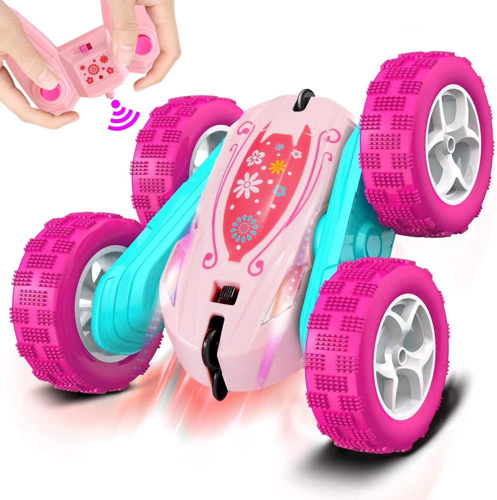 FREE TO FLY Rc Stunt Cars: Double Sided 360Flip Rotating 4WD Race Car Toy for Outdoor & Indoor for 6 7 8 9 10 11 12 Year Old Girls Boys Birthday Gift for Kids Ages 6+