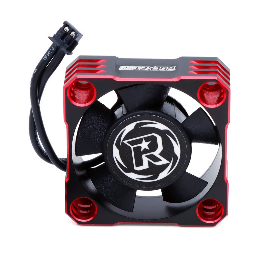30mm RC Cooling Fan, 28000RPM Cooling Fan for Turbo ESC A3 with XH Connect for RC Car 1/8 1/10 1/12 RC Car ESC (Red&Black)