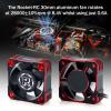 30mm RC Cooling Fan, 28000RPM Cooling Fan for Turbo ESC A3 with XH Connect for RC Car 1/8 1/10 1/12 RC Car ESC (Red&Black) view 2
