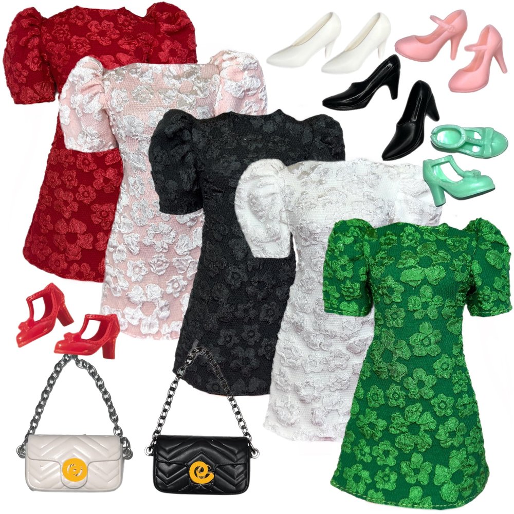 Eledoll Clothes Fashion Pack for 11.5 inch Doll Clothes 5 Special Occasions