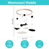 Vlokup Montessori Mobile, Black and White Baby Crib Mobile, Neutral Nursery Mobile Decoration for Pack N Play, for Baby Boy & Girl, Sun, Moon, Star, Snow, Cloud view 2