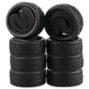 Shaluoman 8pcs 1/10 on Road Soft Tires Tyres Fit for RC 1:10 Touring On Road Car Wheels Rim Black view 1