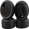 Shaluoman 8pcs 1/10 on Road Soft Tires Tyres Fit for RC 1:10 Touring On Road Car Wheels Rim Black view 2
