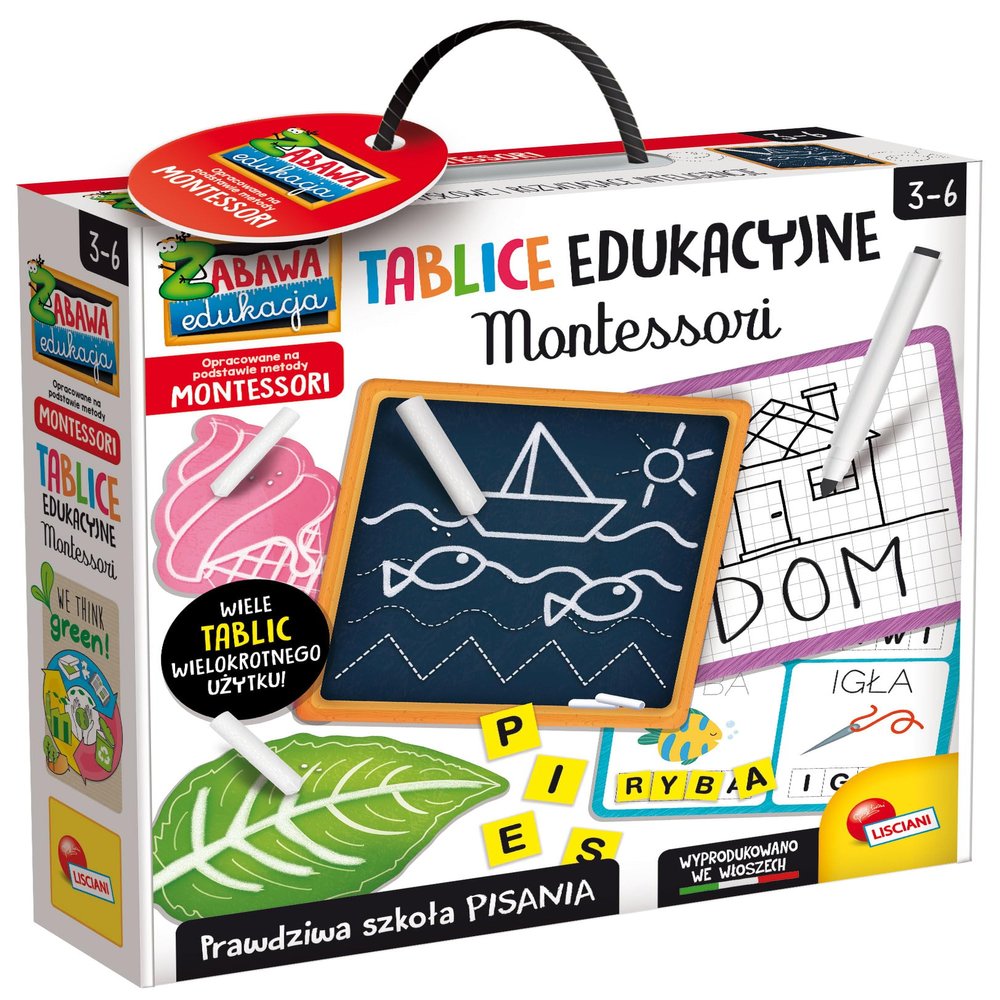 Lisciani Montessori Educational Boards, Learning to Write, for Children, 3+