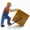 Charmgle Wind-up Tin Toy Box Pusher Model Toys Retro Spring Clockwork Toy Home Ornaments Adult Collection view 3