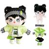niannyyhouse 20cm Plush Doll Humanoid Stuffed Body Headband Green Hoodie Pants Shoes Kpop Doll Clothes (A-1) view 1