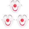 BESTOYARD Halloween Mask 3 PCS Plastic Halloween Clown Halloween clown clown plastic clown Dress Up Masquerade Mask view 1