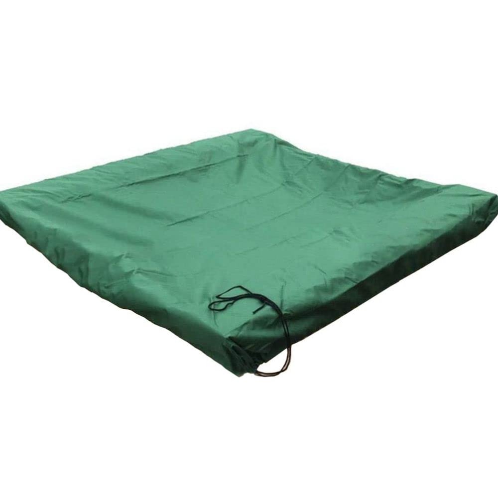 Sandbox Cover Square Watertight Sandpit Cover with Drawstring Tool, Oxford Cloth Sandbox Cover Swimming Pool and Furniture Sheet Protective-Green Sandbox Cover, Sandpit Canopy 47inch/120cm