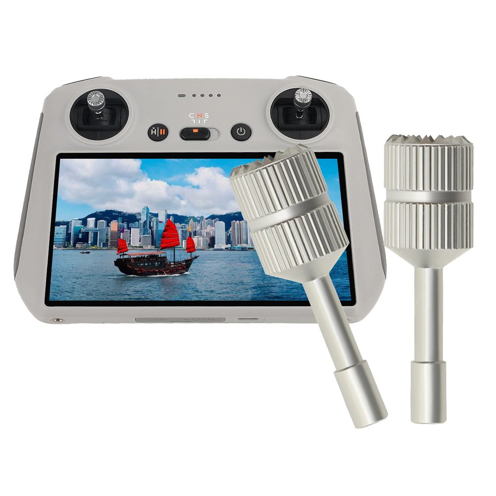 Air 3/Mini 3/Mini 3 Pro Lengthen Control Sticks for DJI RC/RC 2 Controller Camera Drone Accessories, Aluminum Joystick Thumb Stick Cover Rocker Grips (Upgrade Titanium)