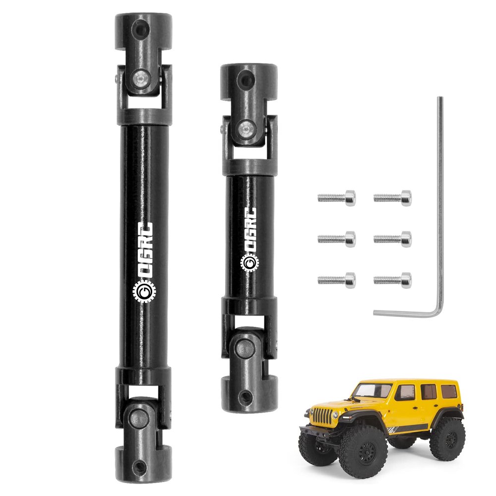 OGRC 2Pcs Center Driveshaft Steel Drive Shaft for Axial SCX24 C10 AXI00001 JLU AXI00002 Bronco AXI00006 Upgrate Parts