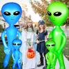 Zhanmai 4 Pcs 63/35 Inch Halloween Giant Alien Inflatable Jumbo Blow up Green Alien for Halloween Party Photo Prep Decor Theme Birthday Party Favors(Green, Blue) view 4