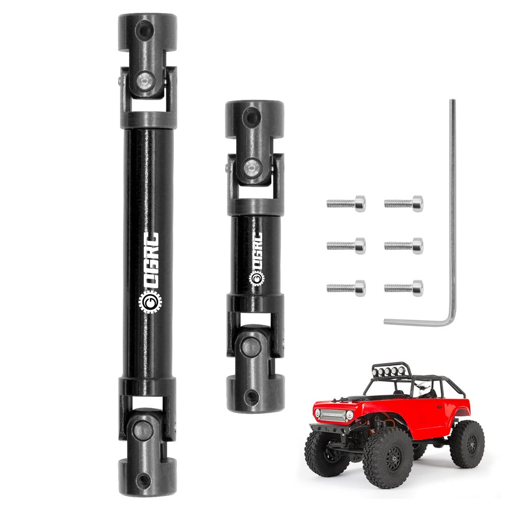 OGRC 2Pcs Center Driveshaft Steel Drive Shaft for Axial SCX24 Deadbolt AXI90081 Upgrate Parts