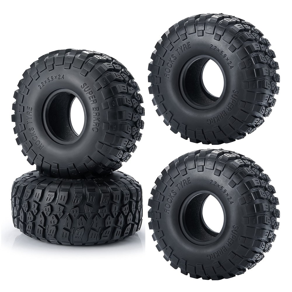 Zolikar RC Rubber 2.2 Crawler Tires 150MM 4PCS for 1/10 Scale SCX10 D90 Wraith 90048 90018 RR10 RC Crawler Car Accessories