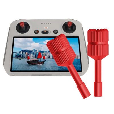 Air 3/Mini 3/Mini 3 Pro Lengthen Control Sticks for DJI RC/RC 2 Controller Camera Drone Accessories, Aluminum Joystick Thumb Stick Cover Rocker Grips (Upgrade Red)