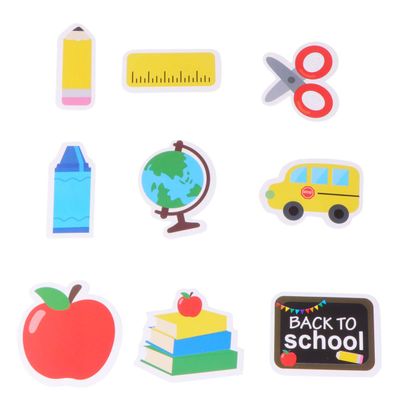 Ipetboom School Party, 18Pcs Back to School Cupcake Toppers Welcome Class Cupcake Toppers Sweet Dessert Topper