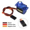 Diitao 2PCS SG90 9g Servo Motor Micro Servo Metal Geared Motor Kit Mini Servos for RC Robot Helicopter Airplane Controls Car Boat with Cable (SG90) view 2