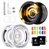 MAGICYOYO Responsive Yoyo Pack of 2 - N11 Black Golden Yoyo and K2 Crystal Fingerspin Yo Yo for Kids Beginners, Dual Purpose Yo Yyos with Unresponsive Bearings Kit, 2 Yo-yo Bags, 12 Yo-yo Strings view 1