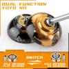 MAGICYOYO Responsive Yoyo Pack of 2 - N11 Black Golden Yoyo and K2 Crystal Fingerspin Yo Yo for Kids Beginners, Dual Purpose Yo Yyos with Unresponsive Bearings Kit, 2 Yo-yo Bags, 12 Yo-yo Strings view 3