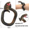 2pc Halloween Snake Bracelets Tricky Snake Wristband Fake Snake Wrist Band Bangle Jewelry Novelty Boa Python Prank Props Gift for Halloween April Fools Day Cosplay Party view 2