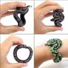2pc Halloween Snake Bracelets Tricky Snake Wristband Fake Snake Wrist Band Bangle Jewelry Novelty Boa Python Prank Props Gift for Halloween April Fools Day Cosplay Party view 3