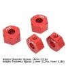 plplaaoo RC Wheel Hub, 4Pcs Aluminium Alloy 12mm Diameter, 12mm RC Wheel Hex, 5.5mm 7mm Thickness Accessory Set Kit for Traxxas 1/10 Slash 4x4 Rustler Stampede Slash 2WD (Red) view 4