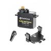 RampCrab RC Steering Servo with Servo Mount Bracket and Servo Horn for AX24 SCX24, RC Car Model Parts, Upgrade Parts for Axial AX24 SCX24 1/24 RC Crawler (Black Horn) view 1