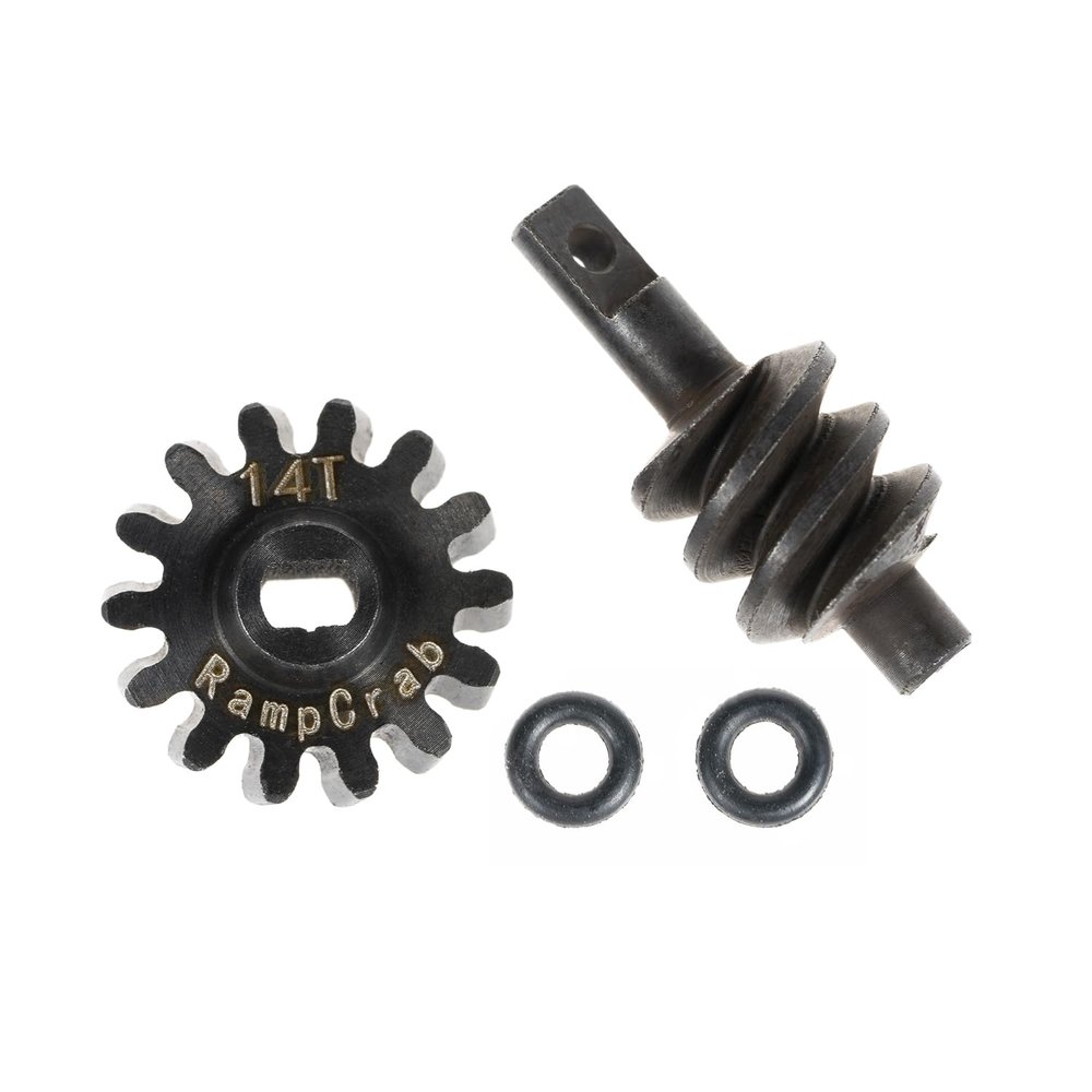 RampCrab Overdrive Differential Gear Set 14T, Hardened Steel, 1/24, Upgrade Parts for Axial SCX24 Bronco Deadbolt JLU B-17 Gladiator C10, 1/24 RC Crawler Car