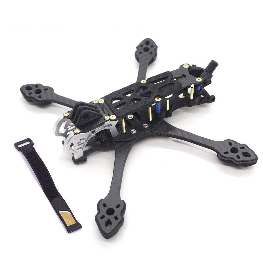 DKNTZO 5 Inch Racing FPV Drone Frame Kit, MARK5 5 inch 225 FPV Carbon Fiber Racing FPV Drone Frame 225mm Wheelbase with 5mm Arm for 5 inch Propeller Racing FPV for Air Unit HD/for Vista/for Analog