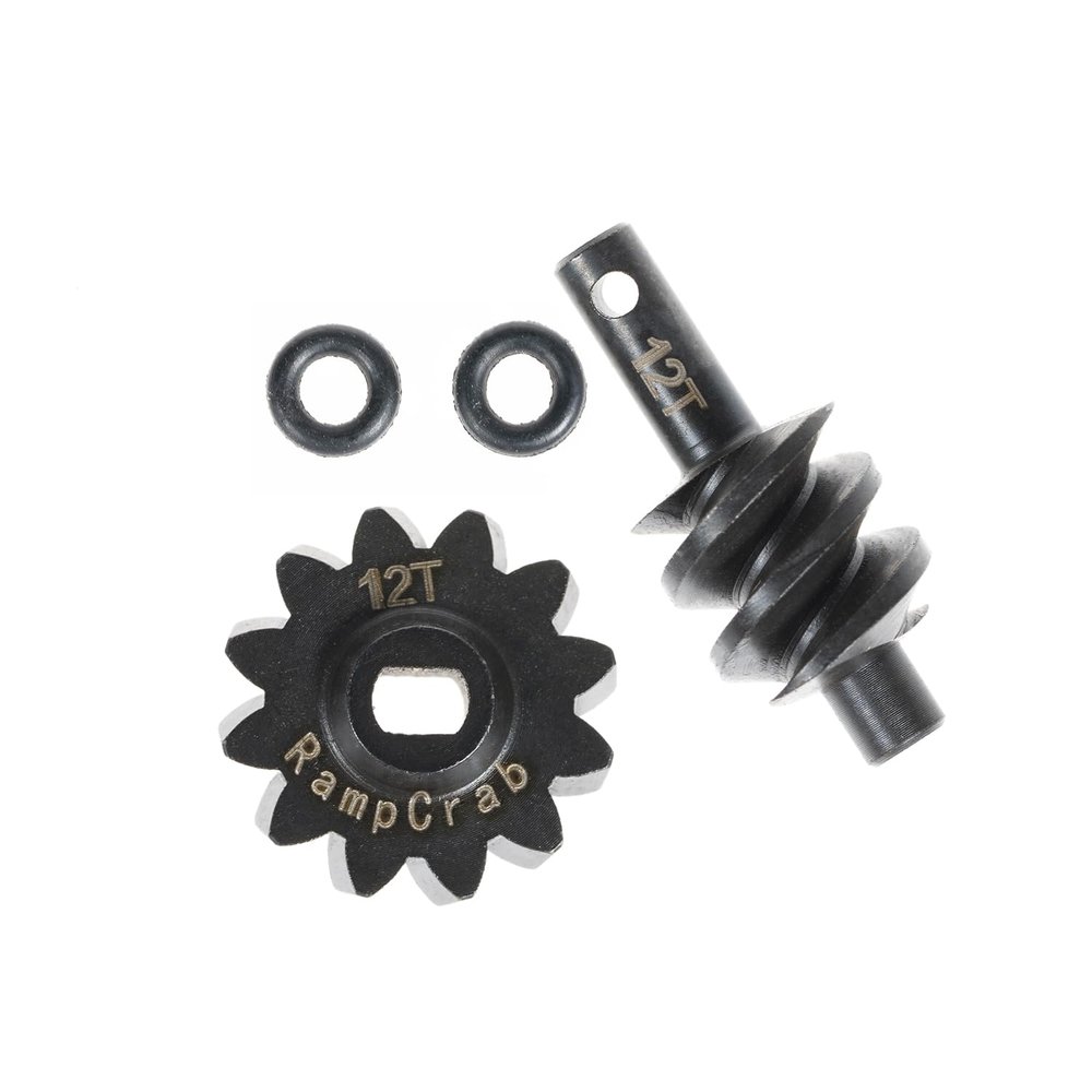 RampCrab Overdrive Differential Gear Set 12T, Hardened Steel, 1/24, Upgrade Parts for Axial SCX24 Bronco Deadbolt JLU B-17 Gladiator C10, 1/24 RC Crawler Car