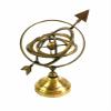 Brass Armillary Sphere With Arrow Nautical Maritime Astrolabe Globe Decor view 1