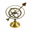 Brass Armillary Sphere With Arrow Nautical Maritime Astrolabe Globe Decor view 4