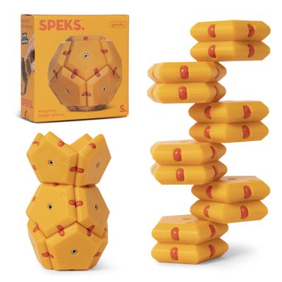 Speks Geode Magnetic Fidget Toy | Sensory Desk Toy for Adults & Teens 14+ | Stress Relief Gift | Sphere, Solar Flare