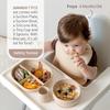 SAMiGO Silicone Baby Feeding Set, Suction Plate Bowl Set, Self Feeding Spoons, Bib, Cup, Baby Led Weaning Supplies, First Stage Feeding Essentials, Food Eating Utensils, 6+ Months view 2