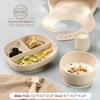 SAMiGO Silicone Baby Feeding Set, Suction Plate Bowl Set, Self Feeding Spoons, Bib, Cup, Baby Led Weaning Supplies, First Stage Feeding Essentials, Food Eating Utensils, 6+ Months view 4