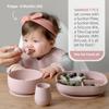 SAMiGO Silicone Baby Feeding Set, Baby Led Weaning Supplies, Suction Bowl Plate Bib Cup Self Feeding Spoons, Solid Food Eating Essentials, First Stage Utensils, 6+ Months view 2