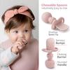 SAMiGO Silicone Baby Feeding Set, Baby Led Weaning Supplies, Suction Bowl Plate Bib Cup Self Feeding Spoons, Solid Food Eating Essentials, First Stage Utensils, 6+ Months view 4