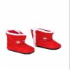 American Fashion World Red and White Snowflake Boots for 18-Inch Dolls | Premium Quality & Trendy Design | Dolls Shoes | Shoe Fashion for Dolls for Popular Brands view 2