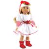 American Fashion World Red and White Snowflake Boots for 18-Inch Dolls | Premium Quality & Trendy Design | Dolls Shoes | Shoe Fashion for Dolls for Popular Brands view 3