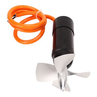 12-48V Underwater Thruster, 4 Blades Propeller Brushless Motor Thruster Unmanned Ship Underwater Thruster Propulsion Motor for Kayak, Underwater Robot, Nest Ship