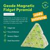 Speks Geode Magnetic Fidget Toy | Sensory Desk Toy for Adults & Teens 14+ | Stress Relief Gift | Pyramid, Peridot view 2