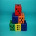 Everrich EVC-0174 Foam Dice Set - Set of 6 Colors - 3 Inch Cube