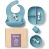 SAMiGO Silicone Baby Feeding Set, Baby Led Weaning Supplies, Suction Bowl Plate Bib Cup Self Feeding Spoons, Solid Food Eating Essentials, First Stage Utensils, 6+ Months view 1