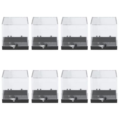 HANABASS 8pcs Transparent Mineral Specimen Storage Box Display Case for Collectibles Lightweight Plastic Container for Organizing Crystals and Treasures