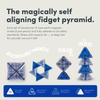 Speks Geode Magnetic Fidget Toy | Sensory Desk Toy for Adults & Teens 14+ | Stress Relief Gift | Pyramid, Cobalt view 3